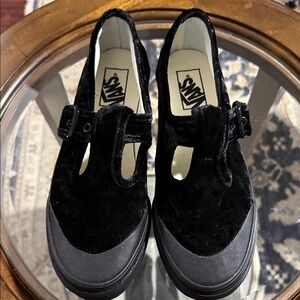 Vans Women's Black Velvet Loafers